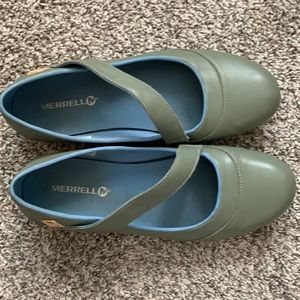 Merrell ballet flats olive green